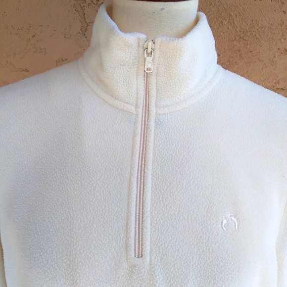 Vintage - Hang Ten Cream Fleece Zip Turtleneck - Picture 2 of 6